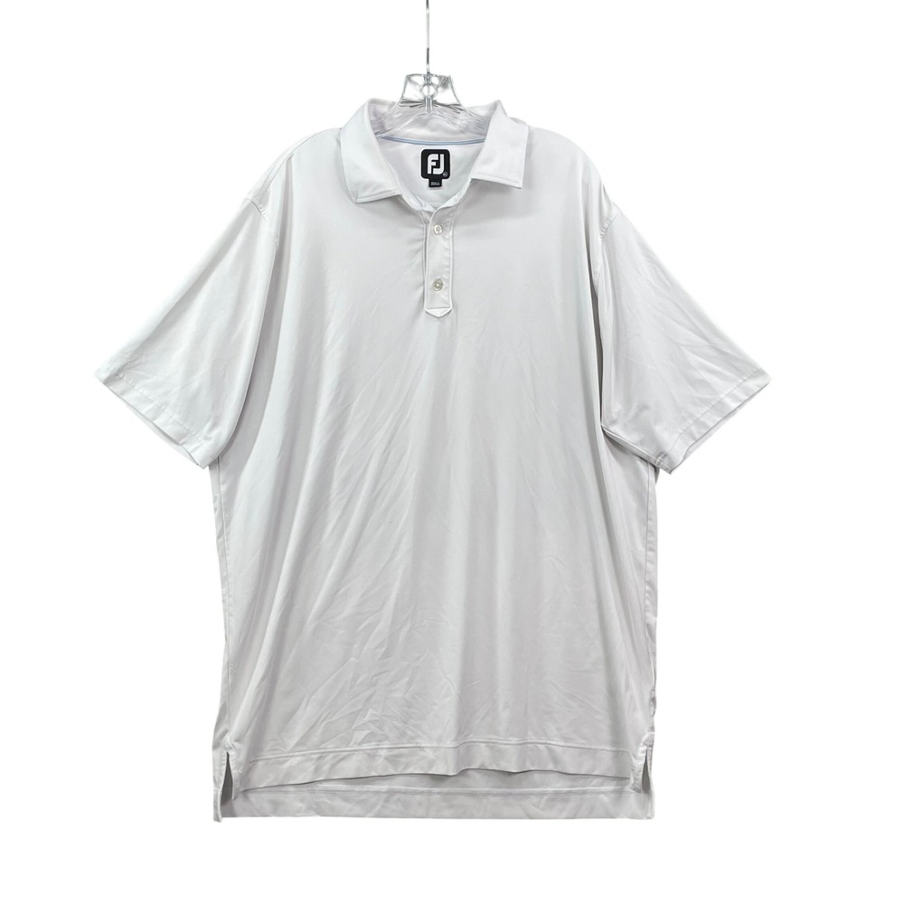 FootJoy Golf Polo Mens XL White Performance Sportswear Athletic Academia Preppy